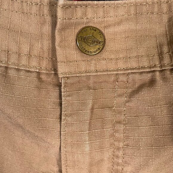Tru-Spec Cargo Shorts Mens 50 Brown Ripstop Blend Elastic Waist Tactical - Picture 4 of 7